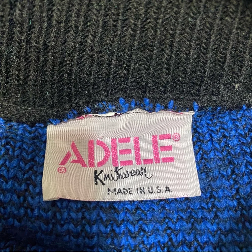 Vintage Adele Knitwear Women’s Sweater Teddy Bear Pullover 1980s 80s
